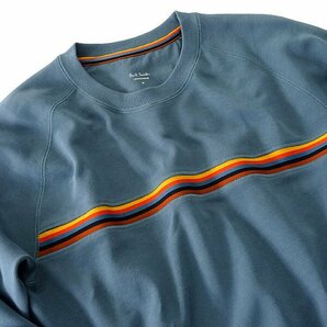 新品 ポールスミス アーティストストライプ 裏毛 スウェット トレーナー LL 薄青 【I59566】 Paul Smith メンズ ジャージー ストレッチの画像2