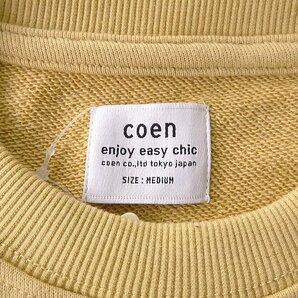 新品 UNITED ARROWS コーエン 裏毛 クルーネック スウェット L 黄 【I54792】 メンズ coen トレーナー 刺繍 トレーナー プルオーバーの画像9