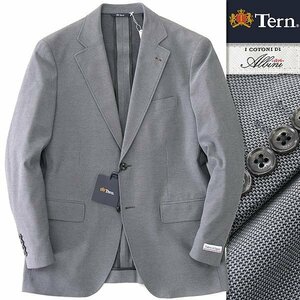  new goods Tern Turn Italy Albini thread use domestic production cloth jersey - jacket M ash [J54227] spring summer men's cotton knitted . summer summer 