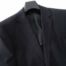 新品 タカキュー 春夏 ウール混 シャドーチェック スーツ Y7(細身XL) 黒 【J43931】 TAKA-Q セットアップ メンズ 背抜き_画像4