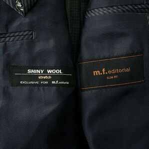 新品 エムエフエディトリアル SHINY WOOL ストレッチ 3ピース スーツ A8(2XL) 濃灰 【J45829】 m.f.editorial 春夏 セットアップ メンズの画像10