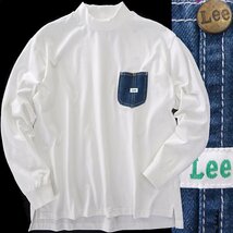 新品 Lee GOLF リー モックネック Tシャツ M 白 【I51980】 PLAY MOCKNECK TEE ゴルフ ポケット カットソー 春夏 メンズ デニム_画像1