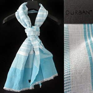  new goods 1.7 ten thousand Durban Italy made a little over . Boyle linen. cotton stole blue white [K22008] D'URBAN spring summer men's stripe border 