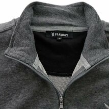 新品 プレイボーイ 裏毛 ハーフジップ スウェット L 【33055_98】 PLAYBOY メンズ プルオーバー トレーナー スエット HALF ZIP_画像3