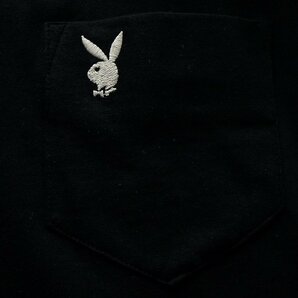 新品 プレイボーイ 24年春夏 バニー ロゴ 刺繍 カットソー L 黒 【41028_99】 PLAYBOY ロンT ポケT 長袖 ポケット Tシャツ メンズの画像5