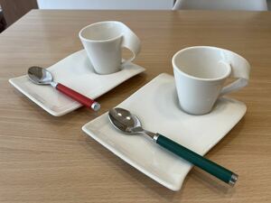 Villeroy&Boch ニューウェーブ カップ&ソーサー 2客マグカップ プレート