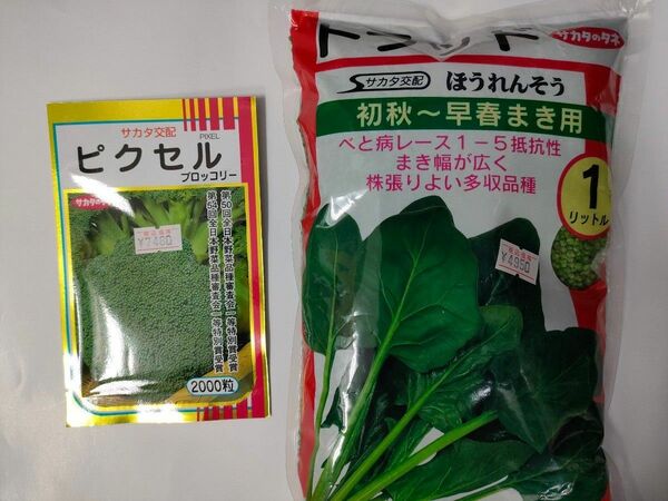 有効期限切れ　野菜種子　ブロッコリー　 ほうれん草