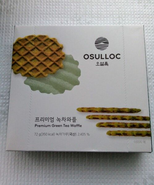 【新品】OSULLOC　プレミアム緑茶ワッフル　72g