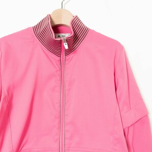 adidas アディダス 2WAY トラックジャケット ジップアップ 上着 羽織 XLサイズ ポリエステル100% ピンク スポーツウェア カジュアルの画像3