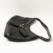 COLE HAAN コールハーン ハンドバッグ ブラック 黒 シルバー レザー 本革 レディース 手さげ 肩掛け シンプル カジュアル bag 鞄 かばん_画像3