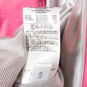 adidas アディダス 2WAY トラックジャケット ジップアップ 上着 羽織 XLサイズ ポリエステル100% ピンク スポーツウェア カジュアルの画像10
