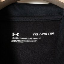 UNDER ARMOUR アンダーアーマー キッズ 裏起毛パーカー フーディ スウェット プルオーバー YXLサイズ 160cm ポリ ブラック 黒 子供服_画像2