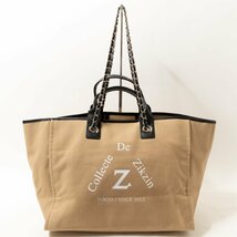 【1円スタート】Collecte De Zikzin 2WAY ハンドバッグ ビッグ トートバッグ キャンバス ベージュ レディース 婦人 女性 カジュアル_画像2