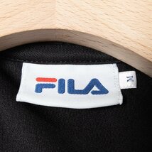 FILA フィラ セットアップ ジャージ パーカー トラックパンツ ラメ 刺繍 Mサイズ ポリエステル100% ブラック 黒 ゴールド スポーツウェア_画像2