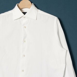 メール便◯ KAMAKURA SHIRTS 鎌倉シャツ 長袖 ワイドカラー シャツ コットン100％ 白/ホワイト メンズ 紳士 フォーマル 無地 シンプル 春夏の画像3