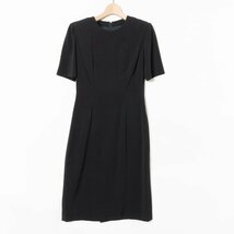 Noir Robe ノワールローブ セットアップ 喪服 礼服 ノーカラージャケット 半袖ワンピース 7 ポリ 黒 ブラックフォーマル セレモニー_画像3