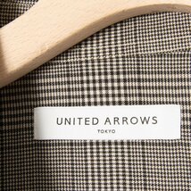 UNITED ARROWS ユナイテッドアローズ サイズS 長袖 シャツ ガンクラブチェック 灰色/グレー ウール100％ メンズ 春夏 トップス カジュアル_画像5