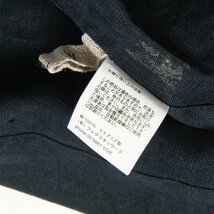 【1円スタート】fog linen work フォグリネンワーク ミモレ丈ラップスカート 巻きスカート ボトムス 麻100％ ナチュラル 紺 ネイビー 無地_画像8