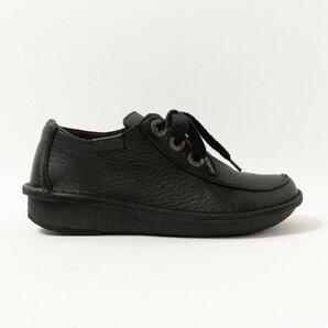 Clarks クラークス Funny Dream ファニードリーム レースアップシューズ フラットヒール 4UKサイズ 23.0cm相当 本革 Black 婦人 靴の画像1