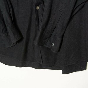 【1円スタート】COMME des GARCONS HOMME コムデギャルソン 80's レーヨンウール長袖シャツ トップス ヴィンテージ 黒系 ブラック 無地の画像5