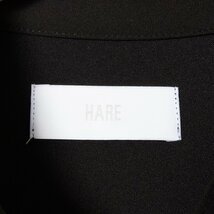 HARE ハレ 総プリーツシャツ 長袖 トップス 無地 ワイドデザイン FREE ポリエステル ブラック 黒 綺麗め モード カジュアル_画像2