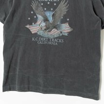 GOOD ROCK SPEED トップス グッドロックスピード 半袖Tシャツ プリント チャコールグレー イーグル コットン100% 綿 メンズ 紳士 men's F_画像4