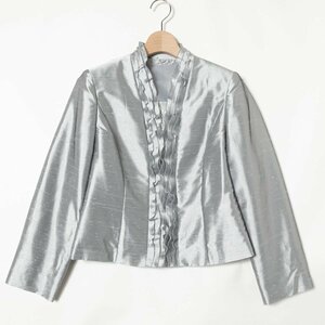 Apploberrya Pro Berry frill jacket race shoulder pad attaching outer garment 9 polyester 100% gray beautiful . elegance formal 