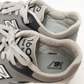 【1円スタート】new balance ニューバランス CM1600LG ローカットスニーカー シューズ 紳士靴 人工皮革 合成繊維 28cm グレー メンズの画像10