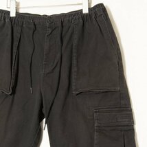 Dickies ディッキーズ サイズ34 カーゴパンツ ボトムス コットン混 ウエストゴム 黒/ブラック メンズ カジュアル 無地 ワーク ミリタリー_画像5