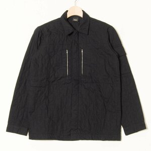 mossimo モッシモ サイズM キルティングジャケット ボタンフライ 比翼仕立て コットン100％ 黒/ブラック メンズ カジュアル アウター 古着