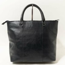 HARVEST LABEL ハーヴェストレーベル 髭 HIGE ヒゲ トートバッグ ネイビー 紺 レザー 本革 メンズ 手さげ シンプル カジュアル bag 鞄_画像2