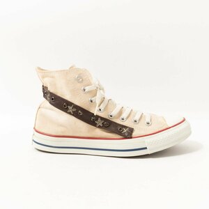 【1円スタート】CONVERSE コンバース ALL STAR オールスター ハイカット スニーカー オフホワイト 27.5cm スタッズ メンズ カジュアル 靴