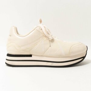 [1 jpy start ]A/X Armani Exchange Armani Exchange low cut sneakers shoes thickness bottom sole synthetic leather UK4 light pink 