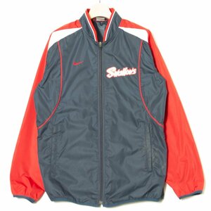 【1円スタート】NIKE ナイキ Swallows ヤクルトスワローズ ウインドブレーカー ポリエステル 軽量 スポーツ 野球 ネイビー 紺 S メンズ