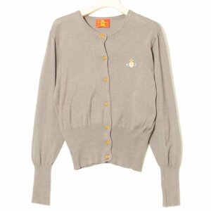 【1円スタート】メール便○ Vivienne Westwood RED LABEL ヴィヴィアンウエストウッド クルーネックカーディガン 綿100％ 灰色 イタリア製