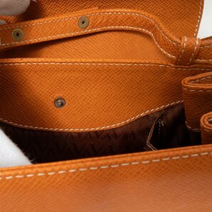 【1円スタート】VALENTINO ヴァレンティノ イタリア製 2way ショルダーバッグ 斜め掛け クラッチバッグ 婦人鞄 オレンジブラウン レザーの画像8