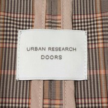 URBAN RESEARCH DOORS アーバンリサーチ ドアーズ グレンチェックロングトレンチコート one 綿 コットン ベージュ 綺麗め カジュアル_画像2