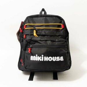 【1円スタート】タグ付き MIKIHOUSE ミキハウス 2WAY マザーズバッグ リュックサック ウエストバッグ ポリエステル ブラック 10-8238-174