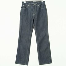 B-Three Jeans ビースリー ストレッチデニムパンツ ジーンズ ストレート 美脚パンツ ボトムス カジュアル 青 インディゴ 36 13号_画像1