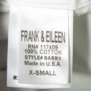 【1円スタート】メール便○ Frank&Eileen フランクアンドアイリーン BARRY 長袖シャツ ブラウス トップス 綿100％ 定番 白 無地 XS USA製の画像6