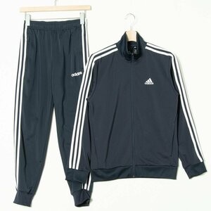 adidas アディダス ジャージ上下セット トラックジャケット ジョガーパンツ 定番 ベーシック スポーツ トレーニング ネイビー 紺 S/XS