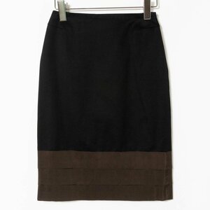 Paule Ka paul (pole) ka tight skirt Glo gran tape black Brown thick cotton oks reverse side attaching 36 size adult woman knee height beautiful .