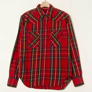 LEVIS RED TAB リーバイス レッドタブ 長袖 チェック柄 ネルシャツ ラウンドカット 赤/レッド メンズ カジュアル アメカジ 厚手 古着