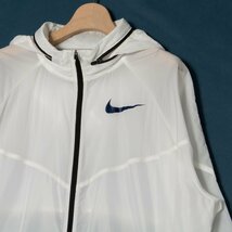 NIKE ナイキ サイズXL ジップアップ ジャケット 白/ホワイト ポリエステル100％ 薄手 リップストップ メンズ スポーツ アウター 春夏_画像4