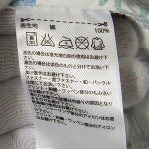 メール便◯ adidas アディダス サイズM 半袖 総柄 花柄 シャツ 白/ホワイト コットン100％ メンズ トップス カジュアル ラウンドカットの画像7