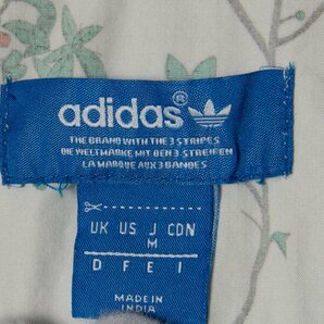 メール便◯ adidas アディダス サイズM 半袖 総柄 花柄 シャツ 白/ホワイト コットン100％ メンズ トップス カジュアル ラウンドカットの画像6