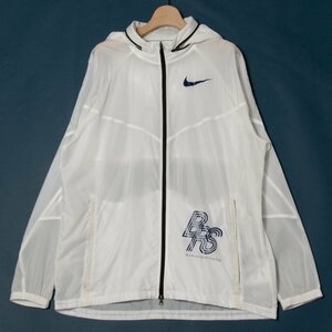 NIKE ナイキ サイズXL ジップアップ ジャケット 白/ホワイト ポリエステル100％ 薄手 リップストップ メンズ スポーツ アウター 春夏