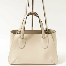 GIANNI CHIARINI ジャンニ キアリーニ 2WAY ショルダーバッグ ハンドバッグ アイボリー レザー 本革 イタリア製 レディース 斜め掛け bag_画像1