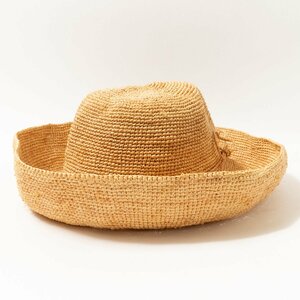Un autre ユノートル chiyoda chapeaux チヨダシャポー 麦わらハット ベージュ 天然草木 日本製 Lサイズ レディース カジュアル 帽子
