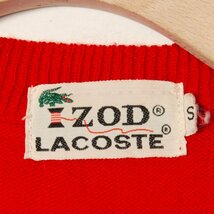 メール便◯ IZOD LACOSTE アイゾッド ラコステ サイズS ニット セーター ベスト Vネック プルオーバー 赤/レッド メンズ 春夏 カジュアル_画像5